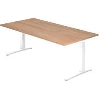 Hjh OFFICE PRO XTRA XB 2E WW - 200 x 100 Nussbaum höhenverstellbar