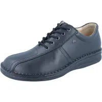 Finn Comfort Dijon Herren Schnürhalbschuhe schwarz Glattleder - Größe: UK 11,5