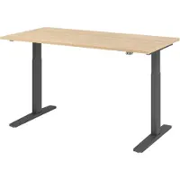 Hjh OFFICE PRO XMKA 16 G - 160 x 80 Eiche elektrisch höhenverstellbar