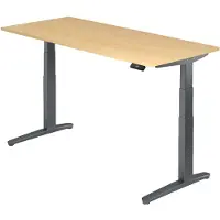 Hjh OFFICE PRO XBHM 19 GG - Ahorn 180 x 80 elektrisch höhenverstellbar