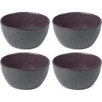 Bitz Snackschale Ø 12 cm 4 Stück, Schwarz/Violett