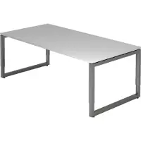 Hjh OFFICE PRO REGO 2E G - 200 x 100 höhenverstellbar Grau/Graphit
