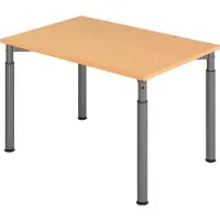 Hjh OFFICE PRO YAMA 12 G | 120x80 - 120 x 80 höhenverstellbar Buche/Graphit