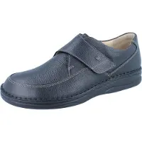 Finn Comfort Braga Herren Kletthalbschuhe schwarz Glattleder - Größe: UK 8,5