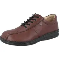 Finn Comfort Dijon Herren Schnürhalbschuhe braun Glattleder - Größe: UK 11,5