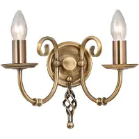 Elstead Lighting Elstead Artisan Wandleuchte E14 2-fach Gealtertes Messing