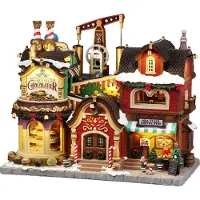 Lemax The Holly Jolly Chocolatier & Mrs. Claus Coffee Shop, inkl. Adapter 74254, 550 mA (weiß) Ornament (wit)