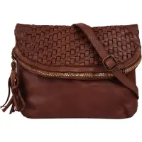 Samantha Look Umhängetasche "Damen echt Leder, Made in Italy", Damen, Gr. B/H/T: 32cm x 25cm x 4cm onesize, braun (cognac), Leder, Taschen Umhängetasche, echt Leder, Made in Italy