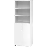 Hjh OFFICE PRO BETA 9 | Kombischrank mit Türen | 6 OH - Weiß