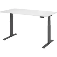 Hjh OFFICE PRO XDKB 16 G - Weiß 160 x 80 elektrisch höhenverstellbar