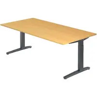 Hjh OFFICE PRO XTRA XB 2E GG - Buche 200 x 100 höhenverstellbar