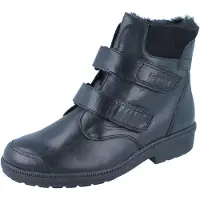 Ganter Kathy K Damen Winterstiefel Klettverschluss schwarz Glattleder Lammfell - Größe: UK 5,5