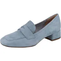 Tamaris Damen Slipper hellblau Nubukleder - Größe: 37
