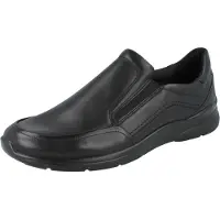 Ecco Irving Herren Slipper schwarz geöltes Nubukleder - Größe: 44