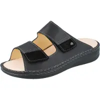 Finn Comfort Mellow Psara Herren Pantolette schwarz Leder - Größe: 41