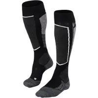 Falke SK2 Intermediate Cashmere Herren Ski Kniestrümpfe, 39-41, Schwarz, Kaschmir