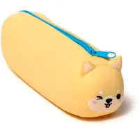 Puckator Federmäppchen aus Silikon - Shiba Inu Hund - süße Tiere, Mehrfarbig, Si
