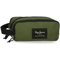 Pepe Jeans Aris Federmäppchen, dreifach, Grün, 22 x 10 x 9 cm, Polyester, grün,