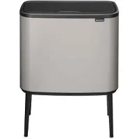 Brabantia Bo Touch Abfalleimer 11 + 23 l – Zwei Fächer für Mülltrennung | Küchen