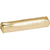 Clairefontaine 400083C, Weiches Federmäppchen, Leder, Gold, Einfarbig, Reißverschluss, 40 mm