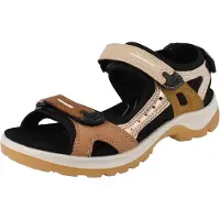 Ecco Damen Offroad Sandale multicolor braun Nubukleder - Größe: 38