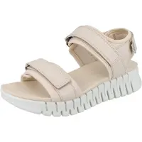 Ecco Gruuv Sol Lea Damen Sandale rose beige Glattleder - Größe: 39