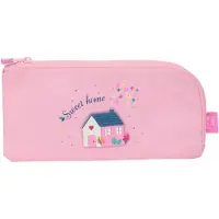 Big Buy Cooking Estuche Escolar Glow Lab Sweet home Rosa 23 x 11 x 1 cm