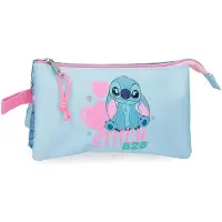 Joumma Bags Hearts Stitch Disney Dreifach-federmäppchen