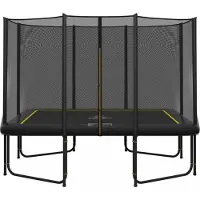 Magic Circle Pro Rechteckige Trampolin Pro Black 214 x 305 cm mit sicherheitsnetz