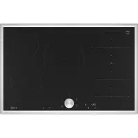 NEFF T68STV4L0, Schwarz, Edelstahl, Integriert, 80 cm, Zonen-Induktionskochfeld, Glaskeramik, 5 Zone(n)