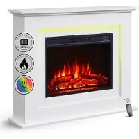 IN & OUT HOUSE GmbH Elektrokamin Standkamin BALDERIA Finn – Heizung bis 2000 W, weiss