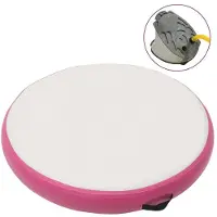 vidaXL Aufblasbare Gymnastikmatte mit Pumpe 100x100x15 cm PVC Rosa