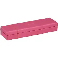 Rhodia PORTAPENNE RETTANGOLARE ARA/LAMP, Hartschalenetui für Stifte, Kunstleder, Orange, Pink, Einfarbig, 210 mm, 55 mm