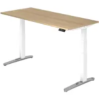 Hjh OFFICE PRO XBHM 19 WC - 180 x 80 Eiche elektrisch höhenverstellbar