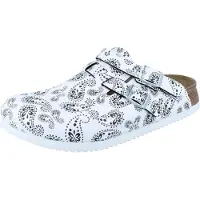 Birkenstock Pantolette "Kay SL", Damen, Gr. 37, schwarz (schwarz, weiß), Obermaterial: 50% Rindsleder Leather cow. 50% Lammleder LEL., Schuhe Pantolette