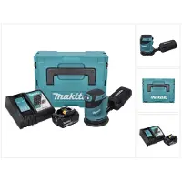 Makita DBO 180 RG1J Akku Exzenterschleifer 18 V 125 mm + 1x Akku 6,0 Ah + Ladegerät + Makpac