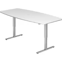 Hjh OFFICE PRO XMST 22 S - Weiß 220 x 103 elektrisch höhenverstellbar
