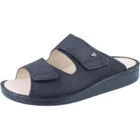 Finn Comfort Riad Herren Damen Pantolette schwarz Nubukleder - Größe: 41