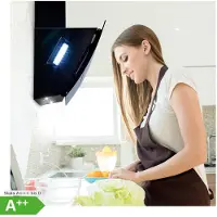 Klarstein Dunstabzugshaube Umluft/Abluft, Leise Abzugshaube, Edelstahl Wandhaube, Dunstabzugshaube mit Filter, Dunstabzugshaube 90cm, Umlufthaube mit LED-Licht, Dunstabzug Kopffrei 509 m³/h Luftstrom