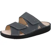 Finn Comfort Danzig Soft Herren Pantolette blau Nubukleder - Größe: 41