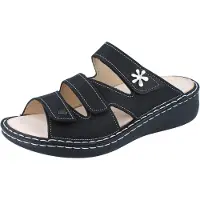 Finn Comfort Mellow Damen Pantolette Grenada black Sirio Leder - Größe: 38