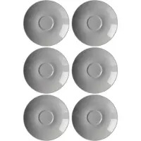 Ritzenhoff & Breker Untertasse "Kaffeeuntertassen Doppio ø 16 cm 6er Set", grau, Speiseteller, Untertasse