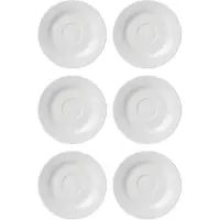 Ritzenhoff & Breker Untertasse "Kaffeeuntertassen Bianco ø 17.0 cm 6er Set weiß", weiß, L:17cm, Speiseteller, Untertasse