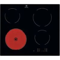 Electrolux LRR6430CK, Schwarz, Edelstahl, Integriert, 60 cm, Glaskeramikkochfeld, Keramik, 4 Zone(n)