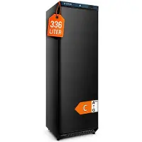 GastroHero Lagerkühlschrank ECO 400 Schwarz 336 Liter Umluftkühlung 0 bis +8 °C automatische Abtauung Gewerbe Kühlschrank