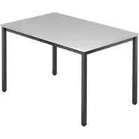 Hjh OFFICE PRO DORAN DQ12 D - Grau 120 x 80 mit Vierkant-Rohr/Schwarz
