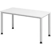 Hjh OFFICE PRO HILO 614 S - h?henverstellbar 140 x 67 Wei?/Silber