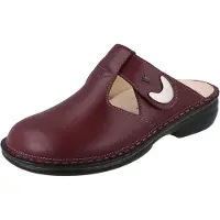 Finn Comfort Belem Damen Clogs dunkelrot Glattleder - Größe: 39