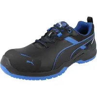 Puma Krypton Low Herren Sicherheitshalbschuhe S3S schwarz blau - Größe: 38