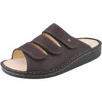 Finn Comfort Korfu Herren Pantolette dunkelbraun Glattleder - Größe: 45